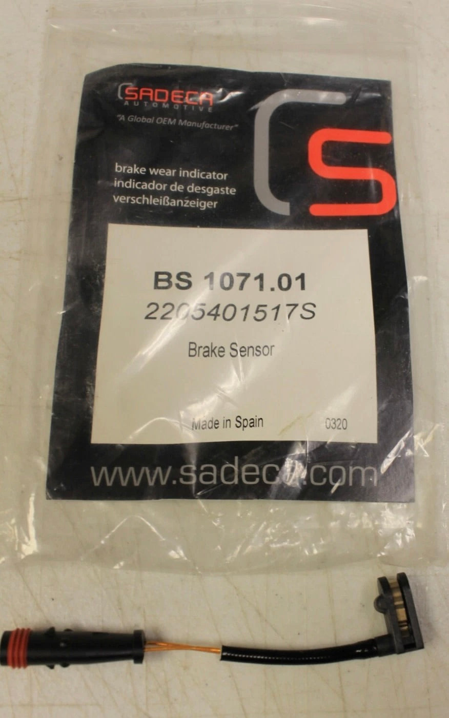 Mercedes Sprinter Brake Pad Wear Sensor – Sadeca | T1N & NCV3 | #2205401517 (2003–2009)